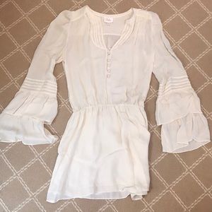 Off-White long sleeve mini dress by Parker